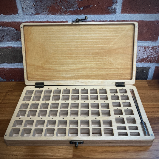 Letters Stamp wood box, Letters storage box, Font storage box, Stamping machine