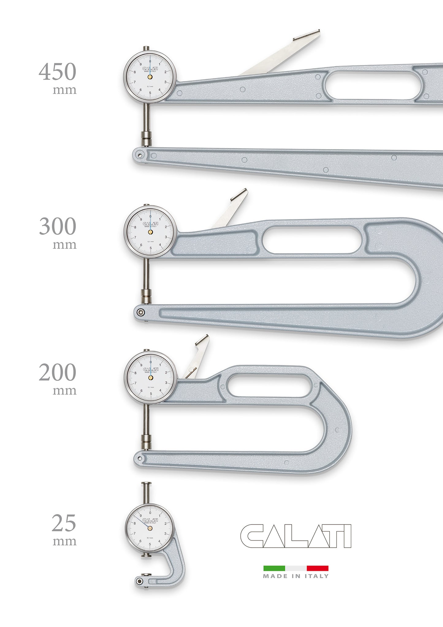 CALATI Analog Leather Thickness Gauge (Made in Italy) 25mm