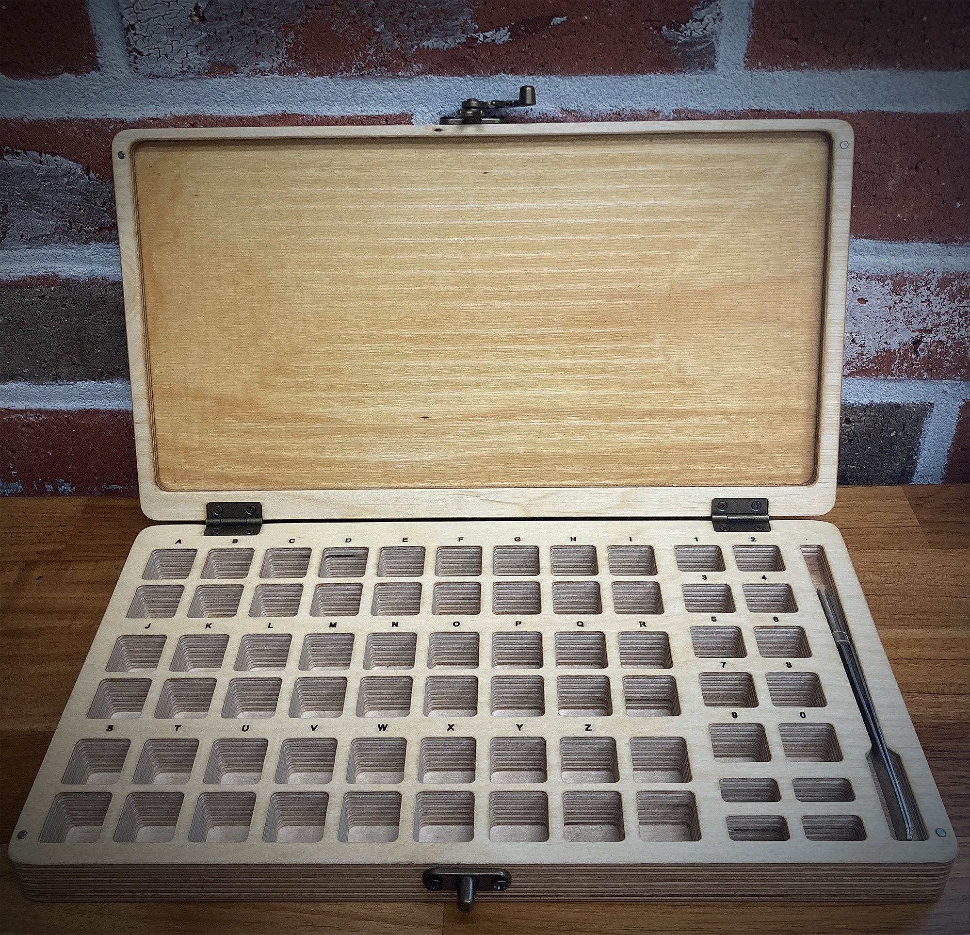 Letters Stamp wood box, Letters storage box, Font storage box, Stampin ...