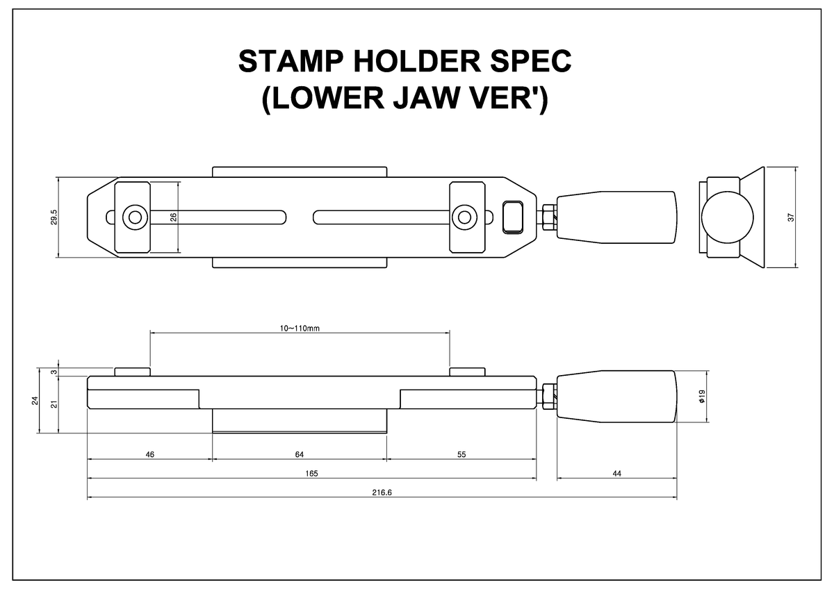 Stamp Holder (Lower jaw ver') – DreamFactory Leather Tools
